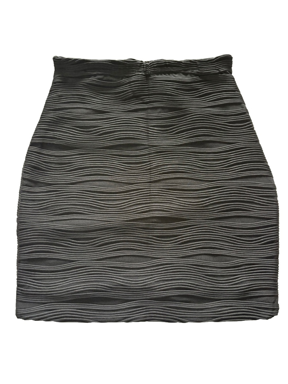 Cato Black Wavy Textured Mini Skirt